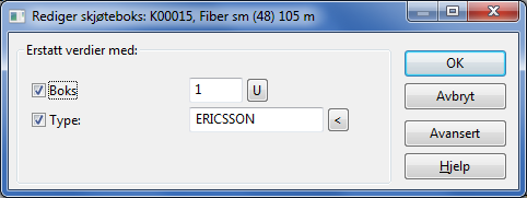 Automatisk skjøt av fibre i valgt linje som ikke er finterminert (tamp) Med denne funksjonen kan du skjøte eventuelle uterminerte fibre som en linje er rutet på.