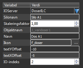 8.2.1 Legge inn objekter: 1 Start med å klikke på og dra en blåser inn i den hvite boksen 2 Endre display-navn (la Navn stå som det er).