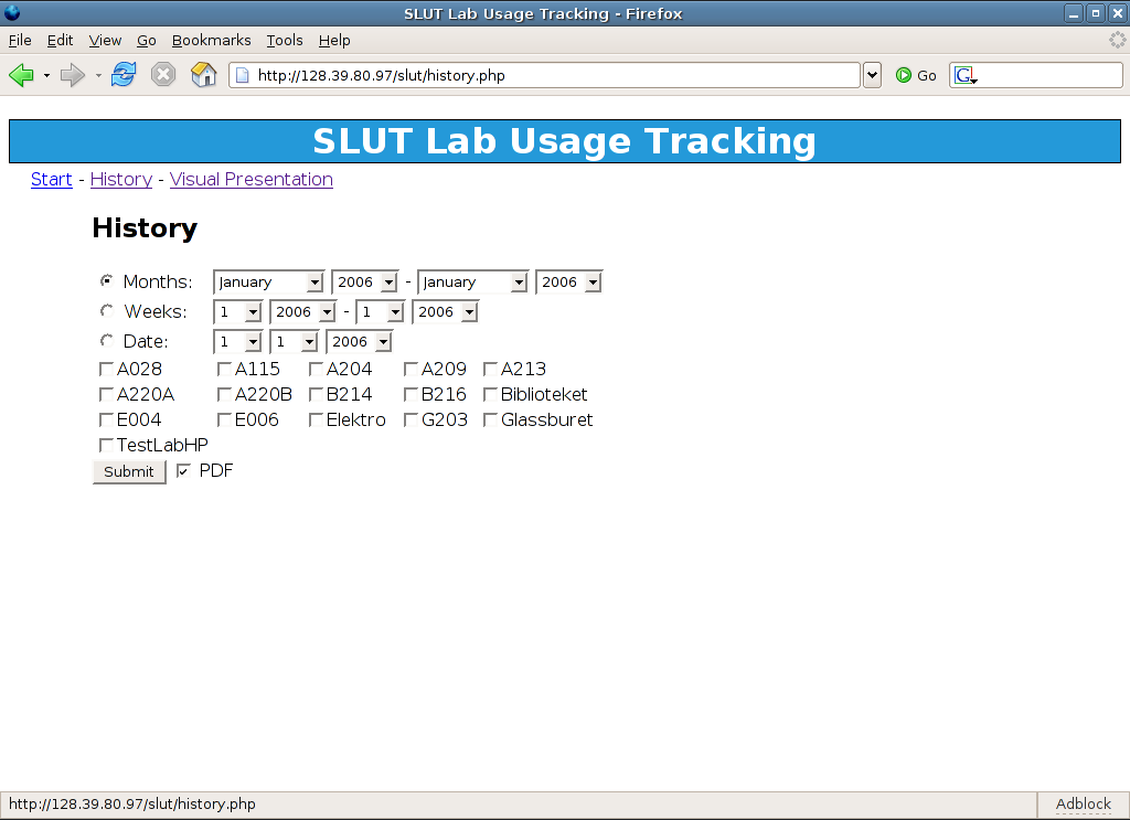 6.4.2 Web-grensesnitt Figur 7: Screenshot av webgrensesnittet.