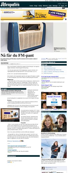 AV: arve henriksen Selv om det fortsatt er mange år før dagens FM-nett stenges, har salget av digitale nettradioer