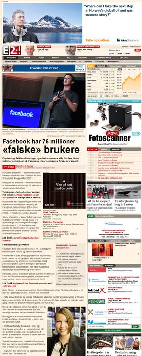 Facebook har 76 millioner falske brukere E24, 03.02.2013 16:35 Hans Iver Odenrud Profil: Elektronikkbransjen i media.