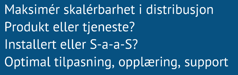 Figur 28 Dette spørsmålet handler om logistikken mellom deg og din kunde.