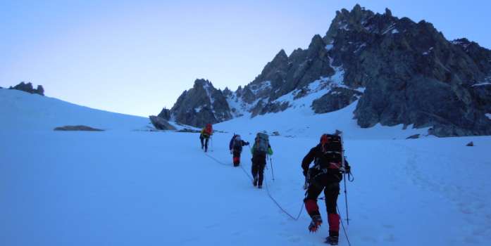 Dag 4: Tete Blanch Cabane Argentiere Vi tar oss over Trient-platået og tar en svipptur oppom Tete Blanch, før vi setter kursen mot Argentiere hytta.