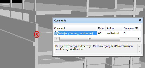 Figur 16 Spesiell detalj i betongvegg, forsøk Autodesk Navisworks Manage 2011 Innledende risikoanalyse Innledende risikovurdering er neste steg i planleggingsprosessen.