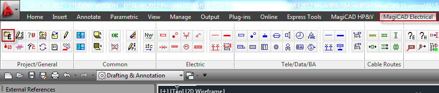 Du starter opp autocad og velger ny, og malfil som jeg viste til på forrige side.