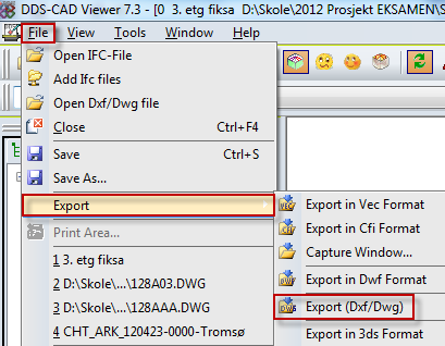 6.8.1 3D Dwg For å lage 3D Dwg benyttes DDS viewer til dette.