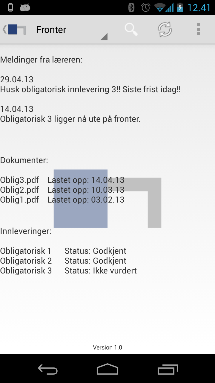 Hovedprosjekt Side 74 Fronter i appen (a) Viser Fronter fragmentet på fremsiden (b) Viser innsiden av Fronter fragmentet Figur 4.