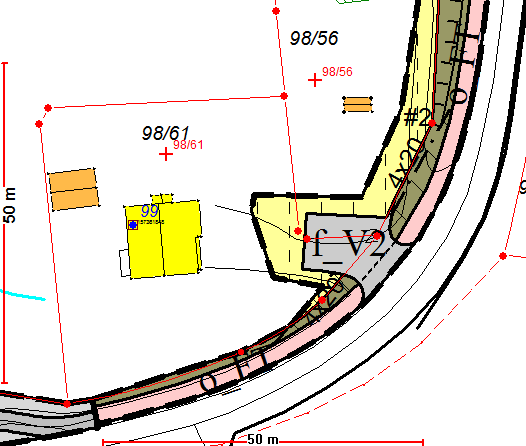 Utsnitt av vedtatt reguleringsplan Administrasjonen i Lunner kommune hadde ny befaring med klager 21.