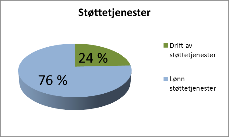 Høgskolen i Hedmark Høgskolestyremøte 13. november 2013 Støttetjenenester er lønn- og driftskostnader, og utgjør ca. 40 % av budsjettet til HA. Felleskostnader (inkl. investeringer) utgjør ca.