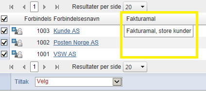 Standard fakturamal vil gjelde for hele organisasjonen.