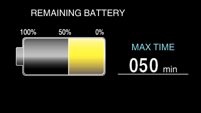 Opptak Resterende opptakstid/batteristrøm Du kan sjekke resterende opptakstid for video på SD-kortet så vel som gjenværende batteritid venstre eller ned / til høyre 1 Åpne LCD-skjermen 2 Trykk på