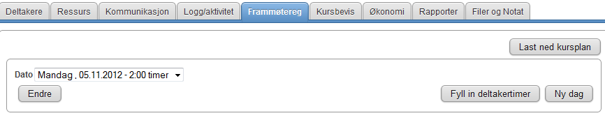 14 Registrere frammøte Vi registrerer frammøte elektronisk ved å tildele hver person timer for hver samling(dato). Dette utføres under fanen «Frammøtereg».