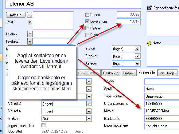 Vedlikehold av grunndata Med grunndata menes leverandørregister, kontoplan, prosjektregister og annen informasjon som benyttes for å føre ett bilag.