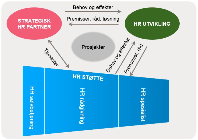 Støtte men er ikke selv ansvarlig for å gi støtte innen daglig personalledelse og/eller personaladministrasjon. HR avdelingens henvendelser til linjen skal følge de samme hovedlinjer. 12.