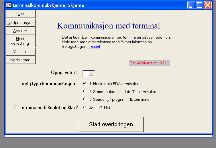 Ku: Rekkefølgen på feltene har endret seg noe. I alle feltene kan du bare skrive inn den verdien du ønsker (for eksempel lønnskode 1) og så trykke enter. Da vil programmet sette en 0 foran tallet.