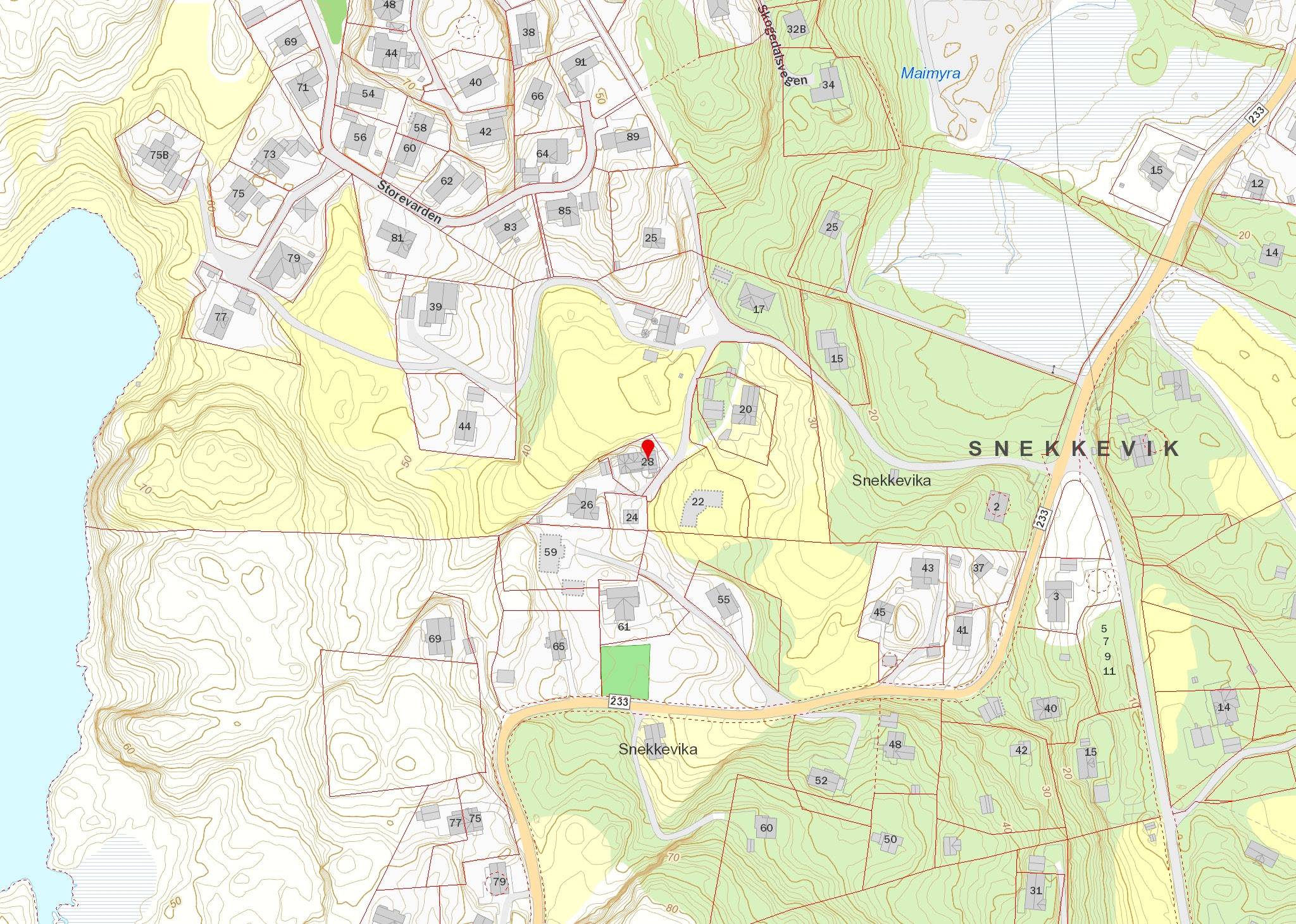 NABOLAGSPROFIL Bjørkelundvegen 28 TRANSPORT VARER/TJENESTER BOLIGMASSE (Arefj/bratth/snekke grkrets) Bergen Flesland 212 km Sartor Senter Drotningsvik Senter 31 km 56 km Bergen 165 km Straume