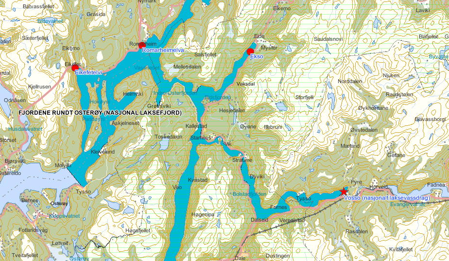 Aust for Stamnes, i Bolstadstraumen, finn ein eit brakkvassdelta, der det er registrert beiteområde for kvitand.