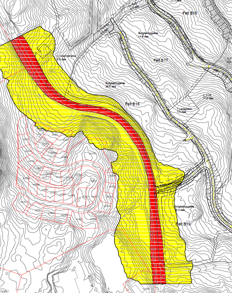 Det er med de utførte beregningene derfor god grunn til å anta at avbøtende tiltak må iverksettes ved utbygging av felt B 16 og B 19.
