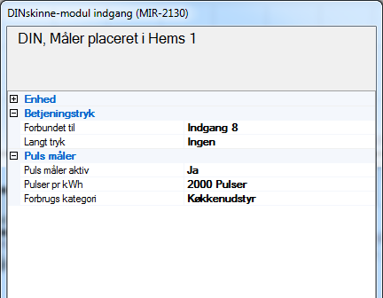 2.2.5.13 DINskinne-modul for svakstrøms input (8 port) Dette avsnittet gjennomgår de funksjoner, Zensehome DINskinne 8-ports modul kan programmeres til. DINskinne modulen anvendes til f.eks.