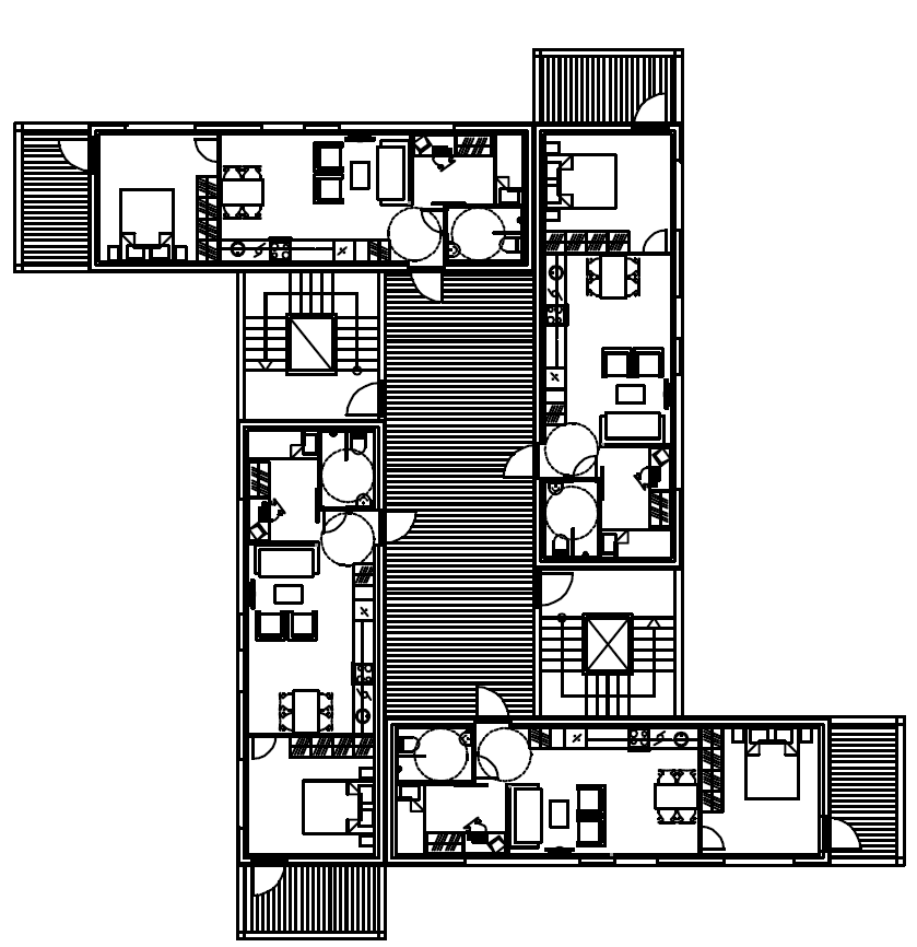 Bislingen naturhotell Planbeskrivelse med konsekvensutredning Figur 3-5: Oppriss og plan for boligbygg 3.