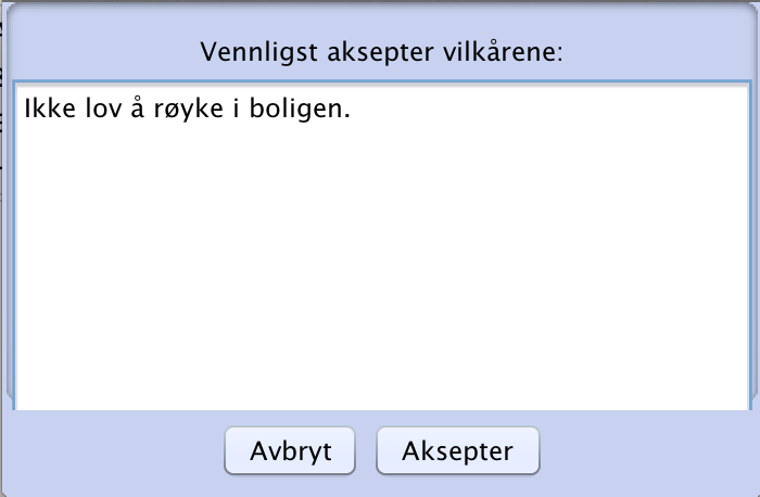 4.2. BOLISØKER KAPITTEL 4. BRUKERVEILEDNING 4.2.3 Visningspanel Her vil detaljer rundt valgt bolig (i resultattabellen) vises, markert i rødt på figur 4.4. Figur 4.4: Visningspanel. 4.2.4 Forespørsel/søknad Trykk på Send forespørsel knappen nede i venstre hjørne av programmet (alternativt CTRL- F), for sende inn din søknad på valgt bolig.