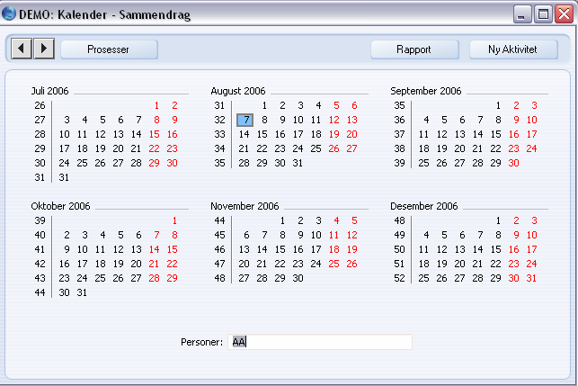 KUNDE OG SALGSSTØTTE (CRM) Tidsplanlegger Kalender I FirstOffice finner du en kalender der du kan få en god oversikt over tid og profil for hver enkelt ansatt.