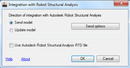 Effektiv mdellering Når analysemdellen er ferdig justert kan den sendes til Rbt. Dette gjøres ved å gå inn i Analyze - menyen g velge Analysis and Cde Check g Rbt Structural Analysis Link (Figur 12).