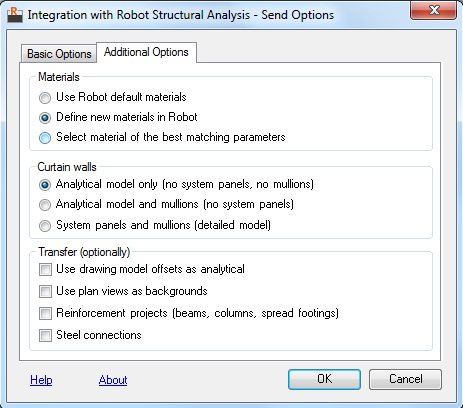 Effektiv mdellering Gjennm valgene under Bar end realeases kan man velge m frihetsgrader fr søyle- g bjelkeelementer skal defineres i Revit eller Rbt. D nt use Revit settings.