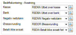 Påløpte kostnader Bedriftskontering - lønn Avsetninger Påløpt arbeidsgiveravgift av lønn Kostnadsføring av arbeidsgiveravgift.