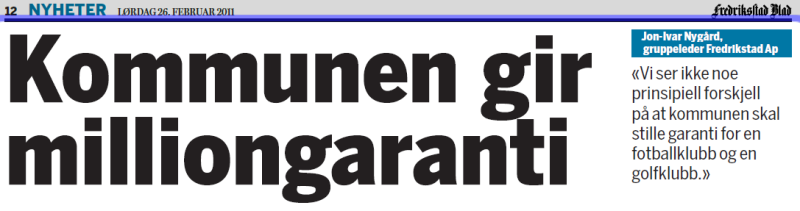 Eksempler på evt. spørsmål og diskusjon Spillemidler gis til golfanlegg etter de samme prinsipper som for all annen idrett.