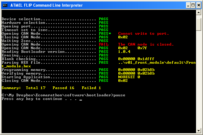 D BOOTLOADER D Bootloader Framgangsmåten for å innstallere CAN-programvare og laste opp ny firmware til en modul er gitt under: Innstaller driver for PEAK CAN-USB-adapter.