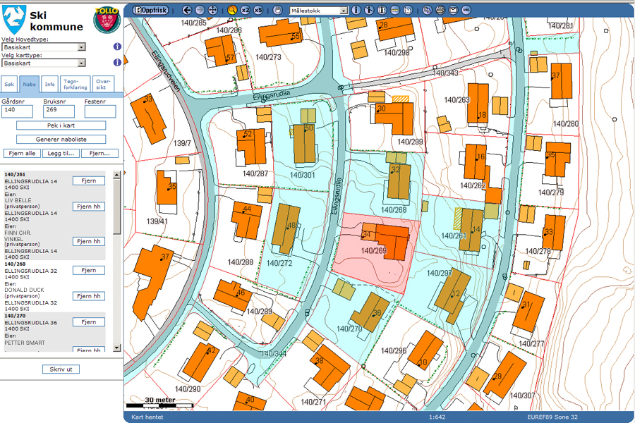 3. GIS/LINE WebInnsyn Intranett med Matrikkelvisning GIS/LINE Webinnsyn Intranett med Matrikkel-visning er en modul for publisering av kart- og registerdata for saksbehandlere og servicetorg, med