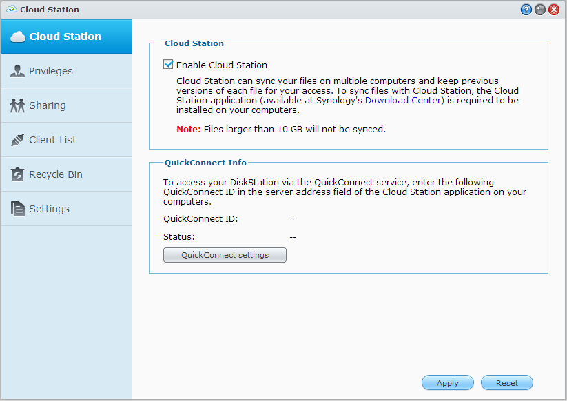 Brukerveiledning for Synology DiskStation Synkronisere filer via Cloud Station Cloud Station er en fildelingstjeneste som gir DiskStation muligheten til å være et filsynkroniseringssenter for