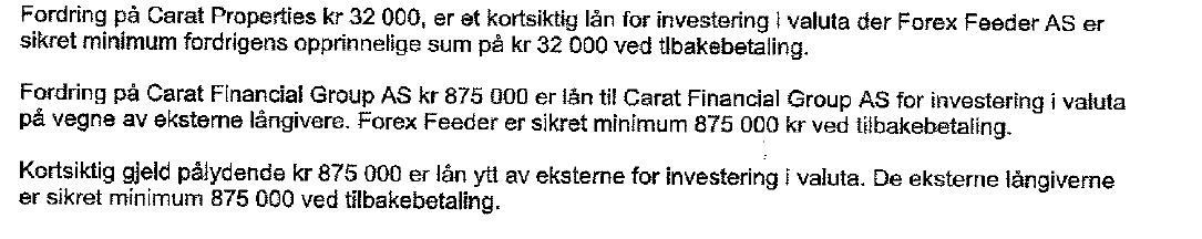 6.2 Arbeidet for å avdekke valutapyramiden 6.2.1 Kartlegging av Carat Financial Group Med bakgrunn i utgangspunktet for hvorfor vi begynte å se på dette, var det naturlige startpunktet selskapsdata for selskapet Carat Financial Group.