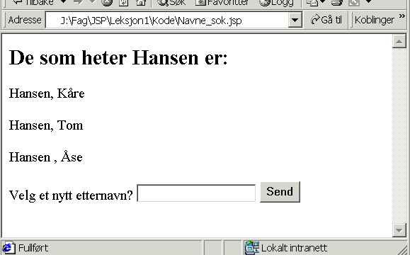 side 11 av 20 tenkt å gjøre. Dette vil være umulig med tjenerside-script fordi brukeren aldri vil se selve scriptet på klientsiden, kun HTML-koden som er generert av tjenerside-scriptet.