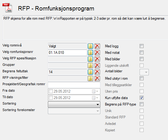 Jeg kan her på samme måte som vist tidligere i rapporten spesifisere hvert enkelt rom, eller hver enkelt leilighet med alle rom.