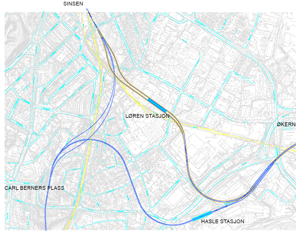 Lørenbanen 1,6 km bane og ny stasjon Inkl oppgradering av Vestli, Romsås og Stovner og andre tiltak på Grorudbanen Kostnad: 1,6 mrd 2015-kr Framdrift: Anleggsstart: