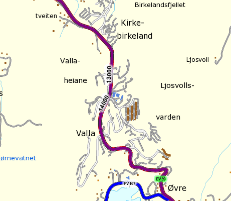 Figur 4.5 Trafikktall på Ev39 sør for Nestun. Kilde: Nasjonal vegdatabank, vegvesen.no. 3.