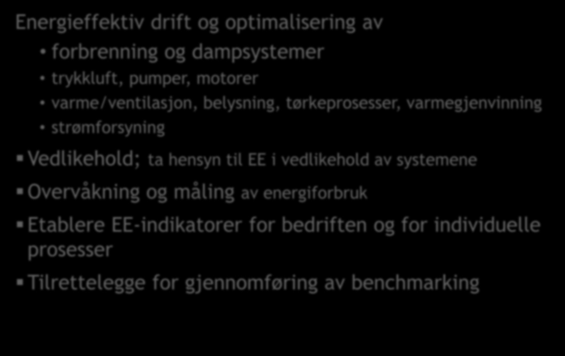 BAT iht. BREF om energieffektivitet forts.