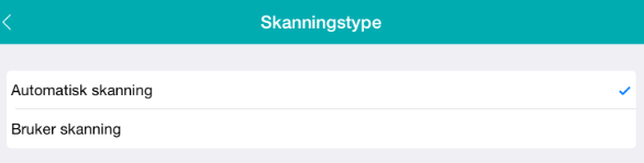 Skanningstype I tillegg bryter tilgang, brukere har muligheten til å bruke automatisk skanning eller bruker scan.
