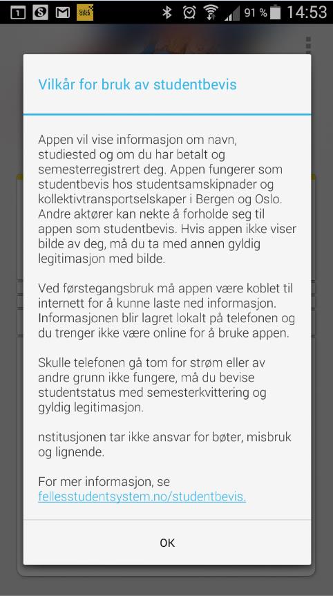 FSAT: oppdatere tekster Vilkårsteksten i appen (nevner «Bergen og Oslo») www.