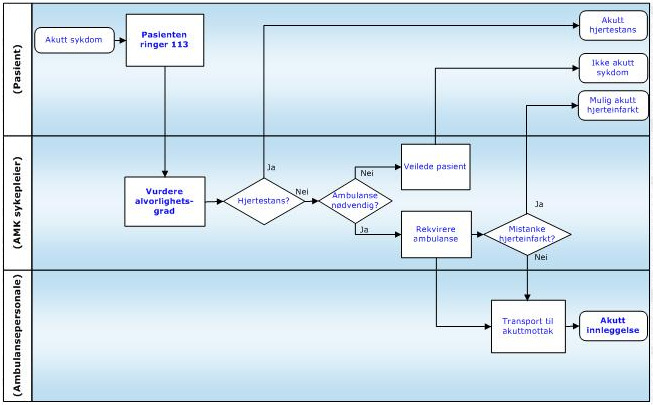 Figur 6: Flytskjema over prosessen Akuttmottak (ref.
