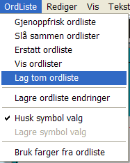 Communicate: In Print 2 Ordlister 16. Ordlister 16a. Ordlister i programmet Communicate: In Print inneholder Widgit Lese og Skrive symbolene og Widgit bildene.