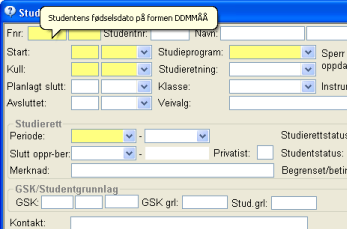 1 16 Grunnkurs i FS Kolonnebeskrivelsen har også en liste nederst over hvilke roller som har hvilke rettigheter i forhold til feltet.