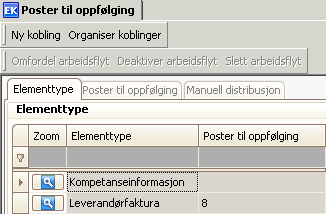 Dersom behandling ikke treffer en gyldig regel vil raden få status Poster til oppfølging, og gjenfinnes i eget menypunkt: Agresso Felles Arbeidsflyt Poster til oppfølging.