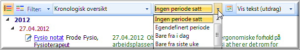 I denne manualen beskrives de mest aktuelle funksjonene i Sammendrag, Notater, Multimedia og Tester. 7.1 Sammendrag Sammendraget er en oversikt over journalelementer som er opprettet på valgt pasient.