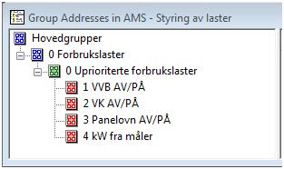 Energi- og effektstyring Figur 6-9 Innsetting av komponenter fra databasen I ETS er det ikke nødvendig å legge til databasen for RS232 Interface eller connector N191, siden disse defineres som en