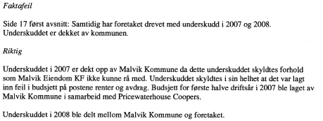 5 Høring En foreløpig utgave av rapporten er sendt på høring til Malvik kommune ved rådmann og Malvik Eiendom KF ved styreleder med to ukers frist.