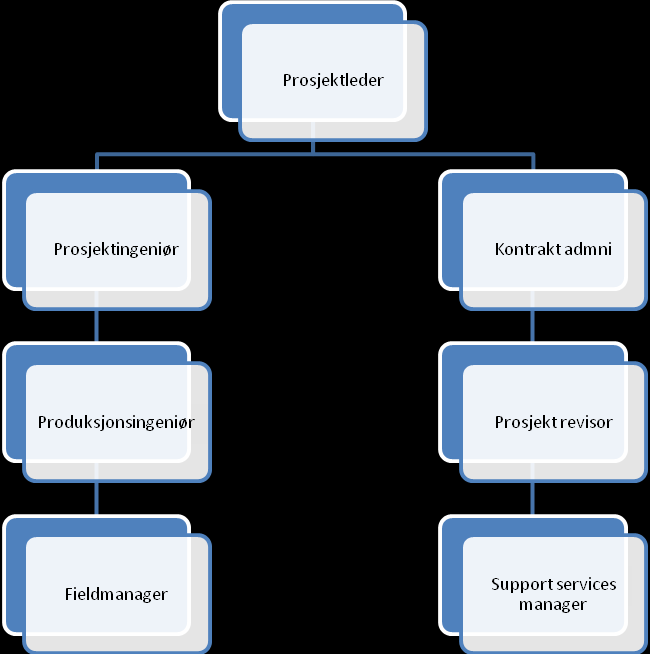 Support Services Manager. Denne personen er ansvarlig for produktstøtte, underleverandører, databehandling og ledelse støttefunksjoner. FIGUR 2. 8 - TYPICAL ORGANIZATION FOR ENGINEERING PROJECTS.