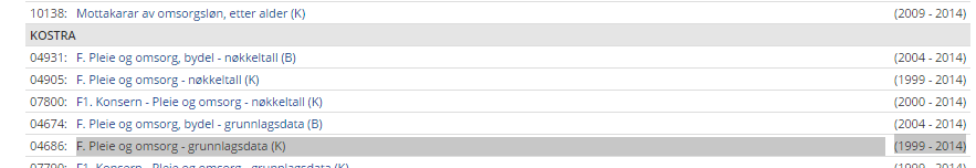 7. Øvingsoppgave 4 (SSB og Kostratall) 7.1 Innledning SSB har en utrolig mengde med data og opplysninger om det meste, hvis en bare vet å finne det.